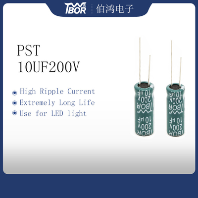 전자식 안정기를 위한 알루미늄 10UF200V 8x16mm 광선 전해 커패시터
