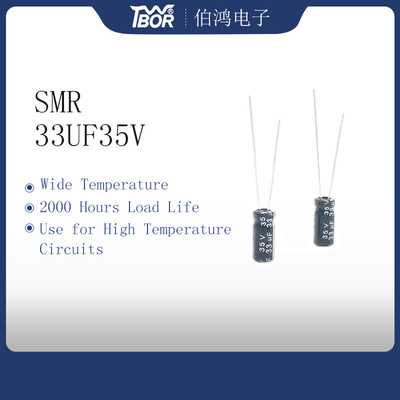 33UF35V 소형캐패시터 5x11mm 방사상리드선은 2000 시간을 타이핑합니다