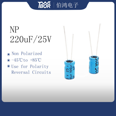 극성 역전 현상 회로를 위한 220uF25V 자동차 Amp 축전기 8x12mm