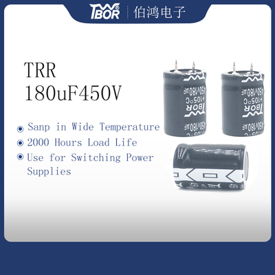 파워 캐패시터 광범위의 온도 로에스의 180UF450V 25x40mm 활기