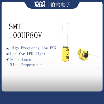 TW BOR 고온 전해 커패시터 100UF80V 10X13mm