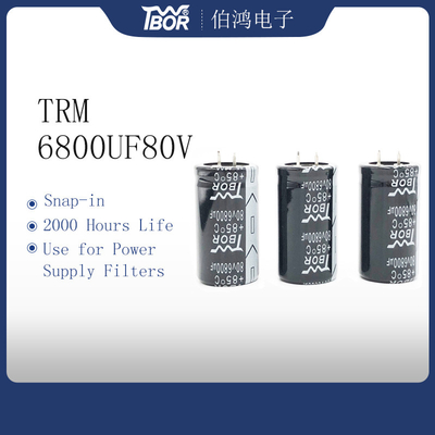 35X50mm 6800UF 80V 축전기 고온 전해 커패시터