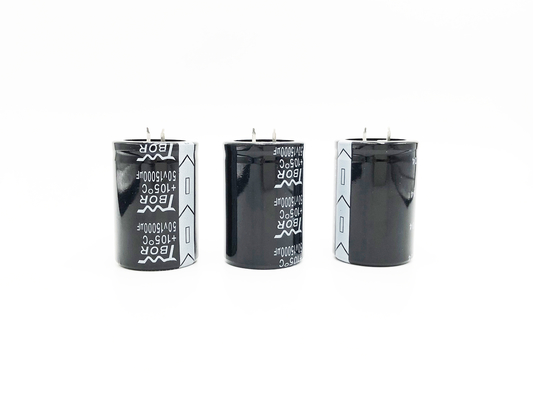 검은 35X50MM 고전압 전해 커패시터 15000UF 50V