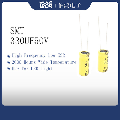13X20MM 130C 고온 전해 커패시터 330UF 50V