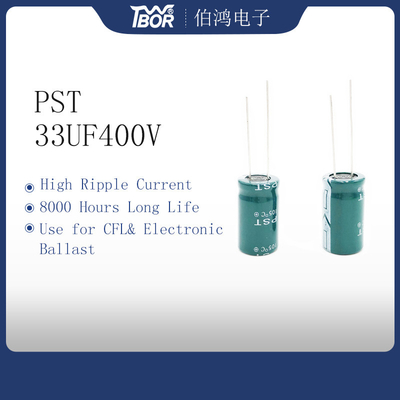 TW BOR 33uf 400v 고온 전해 커패시터 16x30mm