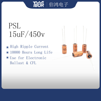 PSL 15uF450V 인버터 광선의는 전해 커패시터 13X25MM을 이끕니다