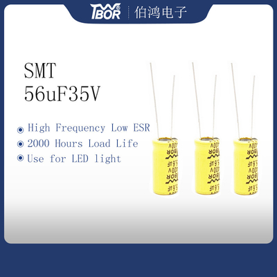56uF35V 고주파 낮은 ESR 전해 커패시터 6.3x11mm