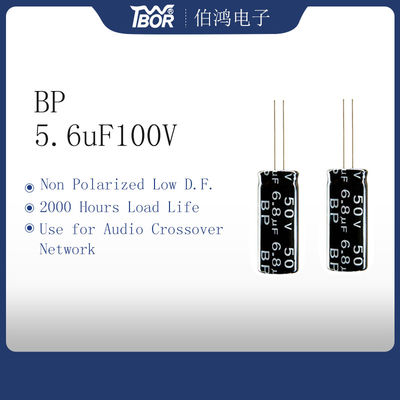 10x16mm 5.6uF100V 오디오 증폭기 축전기 비 극성 낮은 연방구.